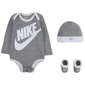 Nike Gaveæske - Body L/æ/hue/strømper - Futura - Grey Heather - Nike - 6-12 Mdr - Body L/æ