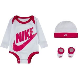 Nike Gaveæske - Body L/æ/hue/strømper - Futura - Rush Pink - Nike - 6-12 Mdr - Body L/æ