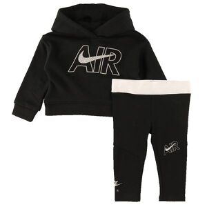 Nike Sæt - Hættetrøje/leggings - Air - Sort - Nike - 18 Mdr - Hættetrøje