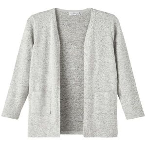 Name It Cardigan - Strik - Noos - Nkfvicti - Grey Melange - Name It - 11-12 År (146-152) - Cardigan