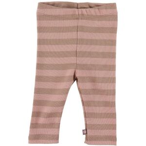 Smallstuff Leggings - Stribet - Powder/rose Brown - Smallstuff - 56 - Leggings