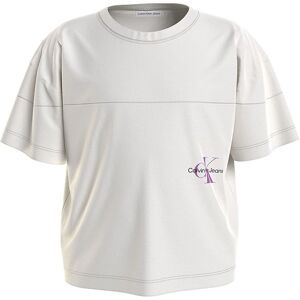 Klein T-Shirt - Monogram Off Placed T-Shirt - Ivory - Calvin Klein - 14 År (164) - T-Shirt