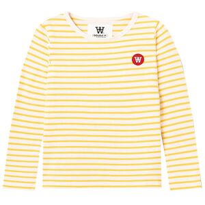 Wood Wood Bluse - Kim - Off White/yellow Stripes - Wood Wood - 11-12 År (146-152) - Bluse