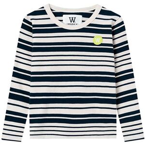 Wood Wood Bluse - Kim Stripe - Off-White/navy Stripes - Wood Wood - 11-12 År (146-152) - Bluse