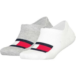 Tommy Hilfiger Strømper - 2-Pak - Footies - Hvid/grå - Tommy Hilfiger - 27/30 - Strømper