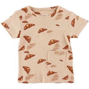 Vacvac T-Shirt - Ello - Croissant Big - Beige - Vacvac - 5-6 År (110-116) - T-Shirt