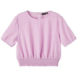 Lmtd T-Shirt - Cropped - Nlfeckali - Lilac Chiffon/checks - Lmtd - 11-12 År (146-152) - T-Shirt