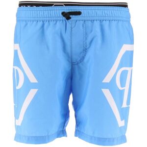 Philipp Plein Badeshorts - Blå M. Hvid - Philipp Plein - 12 År (152) - Badetøj