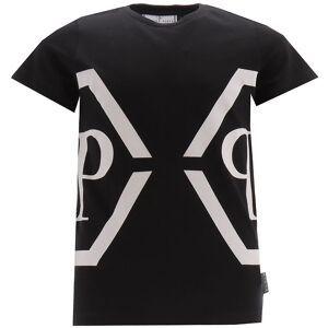 Philipp Plein T-Shirt - Maxi - Sort M. Hvid - Philipp Plein - 12 År (152) - T-Shirt