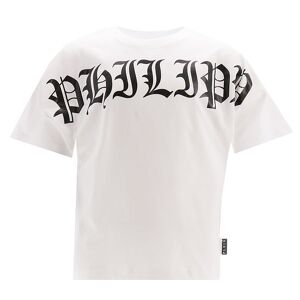 Philipp Plein T-Shirt - Hvid M. Sort - Philipp Plein - 12 År (152) - T-Shirt