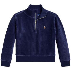 Polo Ralph Lauren Bluse - Fløjl - Navy M. Lynlås - Polo Ralph Lauren - 8-10 År (128-140) - Bluse