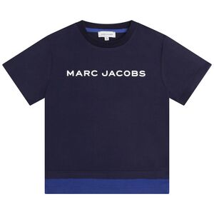 Little Marc Jacobs T-Shirt - Navy M. Blå/hvid - Little Marc Jacobs - 8 År (128) - T-Shirt