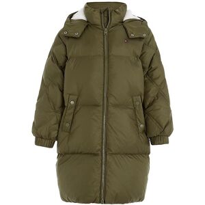 Tommy Hilfiger Dunfrakke - Drab Olive Green - Tommy Hilfiger - 8 År (128) - Dunjakke