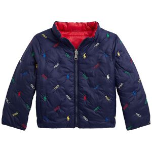 Polo Ralph Lauren Dynejakke - Vendbar - Rød/navy M. Logoer - Polo Ralph Lauren - 10-12 År (140-152) - Dunjakke