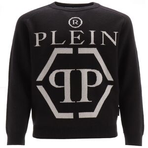 Philipp Plein Bluse - Bomuld/uld - Sort M. Logo - Philipp Plein - 12 År (152) - Bluse