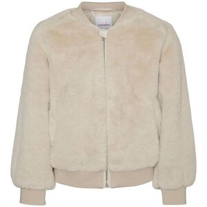 Vero Moda Girl Jakke - Fake Fur - Vmsonjamie - Oatmeal - Vero Moda Girl - 6 År (116) - Vinterjakke