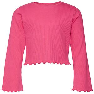 Vero Moda Girl Bluse - Rib - Crop - Vmlavender - Fuchsia Purple - Vero Moda Girl - 13-14 År (158-164) - Bluse