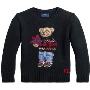 Polo Ralph Lauren Bluse - Strik - Holiday - Sort M. Bamse - Polo Ralph Lauren - 8 År (128) - Bluse