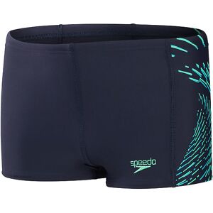 Speedo Badebukser - Plastisol Placement Aquashorts - Navy/grøn - Speedo - 5-6 År (110-116) - Badetøj