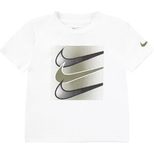 Nike T-Shirt - Hvid M. Armygrøn/sort - Nike - 3 År (98) - T-Shirt