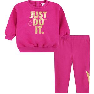 Nike Sæt - Leggings/sweatshirt - Fireberry M. Guld - Nike - 24 Mdr - Sweatshirt