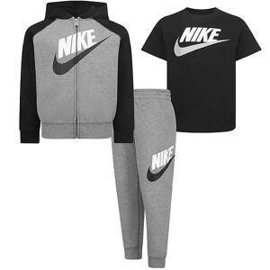Nike Sweatsæt/t-Shirt - Carbon Heather/sort M. Logo - Nike - 3 År (98) - Sweatsæt