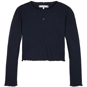 Tommy Hilfiger Bluse - Essential Rib - Desert Sky - Tommy Hilfiger - 8 År (128) - Bluse