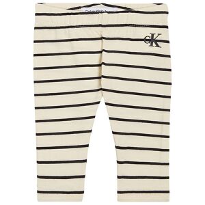 Klein Leggings - Sort/vanilla Stripe - Calvin Klein - 1½ År (86) - Leggings