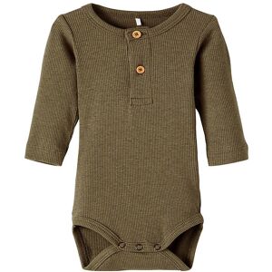 Name It Body L/æ - Noos - Rib - Nbmkab - Dusty Olive - Name It - 1½ År (86) - Body L/æ