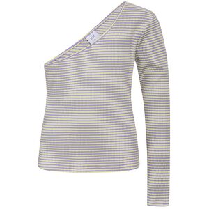 Grunt Bluse - Rib - Tempere - Lilla/gulstribet - Grunt - 14 År (164) - Bluse