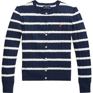 Polo Ralph Lauren Cardigan - Strik - Navy/hvidstribet - Polo Ralph Lauren - 12-14 År (152-164) - Cardigan