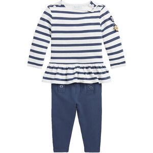 Polo Ralph Lauren Bluse/leggings - Navy/hvid - Polo Ralph Lauren - 1 År (80) - Bluse