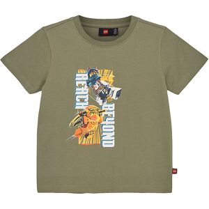 Ninjago T-Shirt - Lwtano 132 - Støvet Grøn M. Print - Lego® Wear - 5 År (110) - T-Shirt