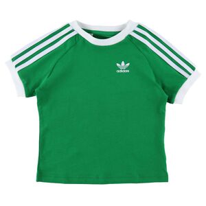 Adidas Originals T-Shirt - 3 Stripes - Grøn/hvid - Adidas Originals - 7 År (122) - T-Shirt