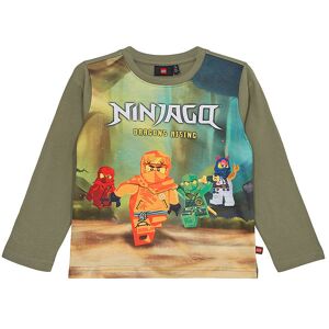 Ninjago Bluse - Lwtano - Støvet Grøn M. Print - Lego® Wear - 8 År (128) - Bluse