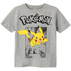 Name It T-Shirt - Nkmnoisi Pokemon - Noos - Grey Melange - Name It - 9-10 År (134-140) - T-Shirt