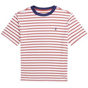 Polo Ralph Lauren T-Shirt - Hvid/rødstribet M. Navy - Polo Ralph Lauren - 14-16 År (164-176) - T-Shirt