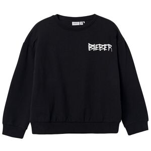Name It Sweatshirt - Nkfjabs Justin Bieber - Sort - Name It - 7-8 År (122-128) - Sweatshirt