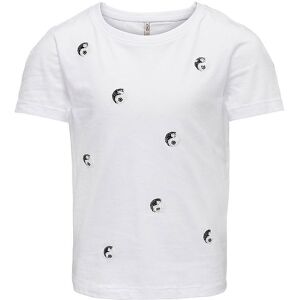 Kids Only T-Shirt - Kogkita Yin Yang - Bright White - Kids Only - 9-10 År (134-140) - T-Shirt