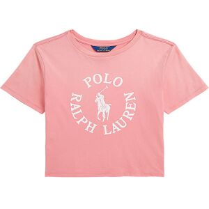 Polo Ralph Lauren T-Shirt - Pink M. Hvid - Polo Ralph Lauren - 16 År (176) - T-Shirt