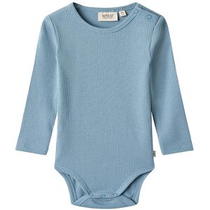 Wheat Body L/æ - Rib - Spencer - Blå - Wheat - 1 År (80) - Body L/æ