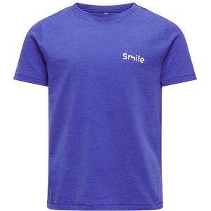 Kids Only T-Shirt - Kogvera - Dazzling Blue/smile - Kids Only - 7-8 År (122-128) - T-Shirt