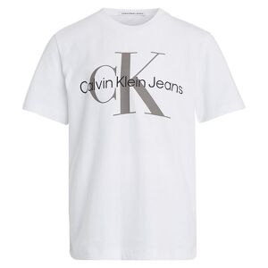Klein T-Shirt - Monogram - Bright White - Calvin Klein - 8 År (128) - T-Shirt