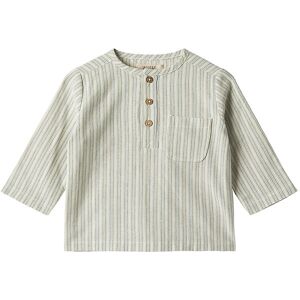 Wheat Skjorte - Bjørk - Aquablue Stripe - Wheat - 1½ År (86) - Skjorte
