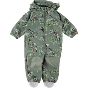 Name It Softshelldragt M. Fleece - Nmmalfa - Agave Green M. Dino - Name It - 2 År (92) - Softshell