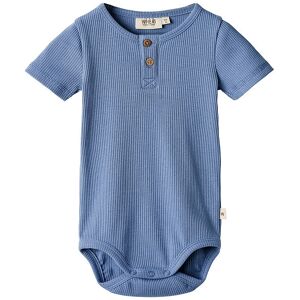 Wheat Body K/æ - Rib - Magnus - Blå - Wheat - 1 År (80) - Body K/æ