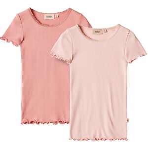 Wheat T-Shirt - Rib - 2-Pak - Katie - Rosette Ballet - Wheat - 10 År (140) - T-Shirt