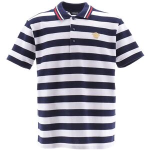 Versace Polo - Navy/hvidstribet M. Tekst - Versace - 12 År (152) - Polo