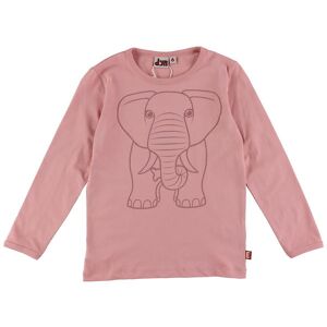 Dyr-Cph Bluse - Dyrshedding - Soft Rose Outline Elefant - Dyr - 7 År (122) - Bluse