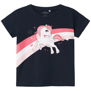 Name It T-Shirt - Nmfvilenne - Dark Sapphire/unicorn - Name It - 2 År (92) - T-Shirt